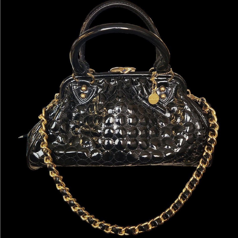 Excellent Condition Black Croc Big Buddha Purse